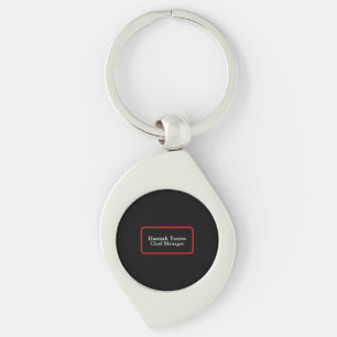 Trendy Black & Red Plain Creative Modern Key Ring