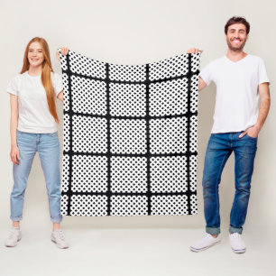 TRENDY BLACK SQUARE  FLEECE BLANKET