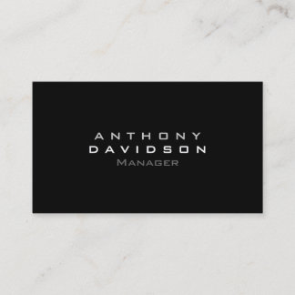 Trendy black standard custom made business card