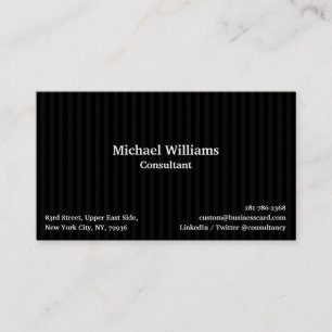 Trendy Black Stripes Geometric Pattern Modern Chic Business Card