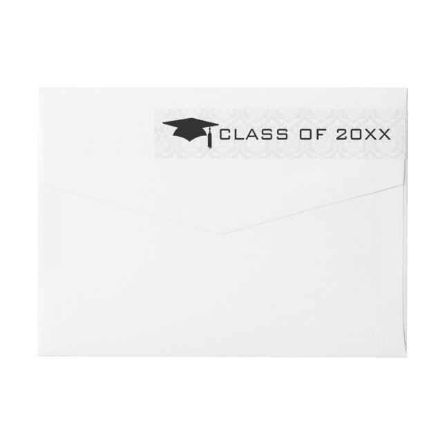 Trendy Black Typography-Graduation Wrap Around Label (Back)