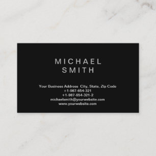 Trendy Black White Consultant Business Card
