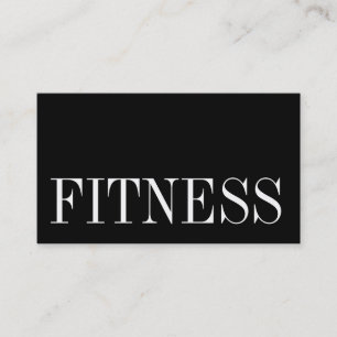 Trendy Black White Fitness Sport Business Card