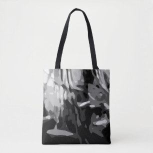 Trendy Black White Grey Camo Pattern Tote Bag