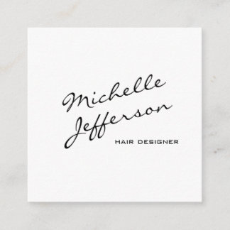 Trendy Black & White Hair Dresser Stylish Enclosure Card