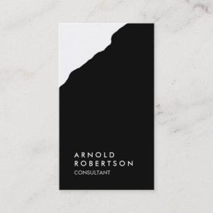 Trendy Black White Modern Business Card