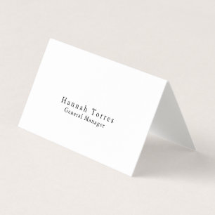 Trendy Black & White Plain Creative Modern Business Card