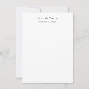 Trendy Black & White Plain Creative Modern Card