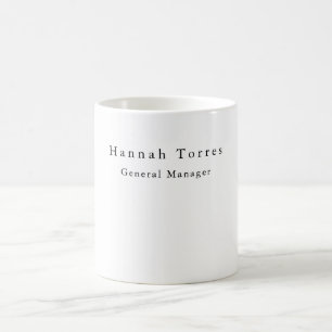 Trendy Black & White Plain Creative Modern Coffee Mug