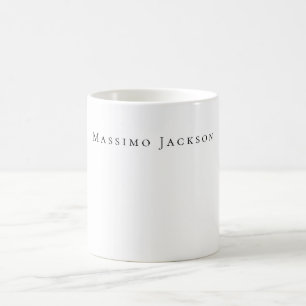 Trendy Black & White Plain Creative Modern Coffee Mug