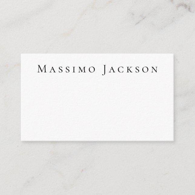 Trendy Black & White Plain Creative Modern Enclosure Card (Front)