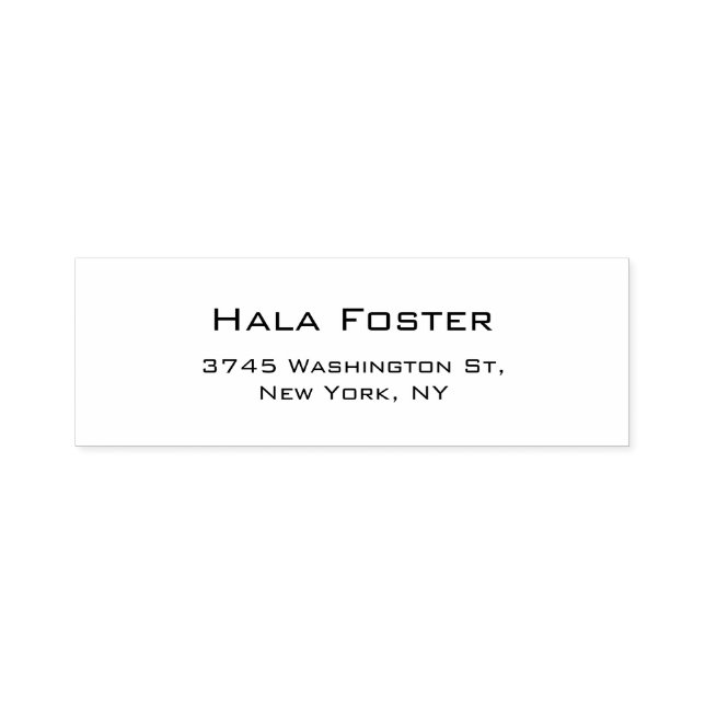 Trendy Black & White Plain Elegant Modern Style Self-inking Stamp (Design)