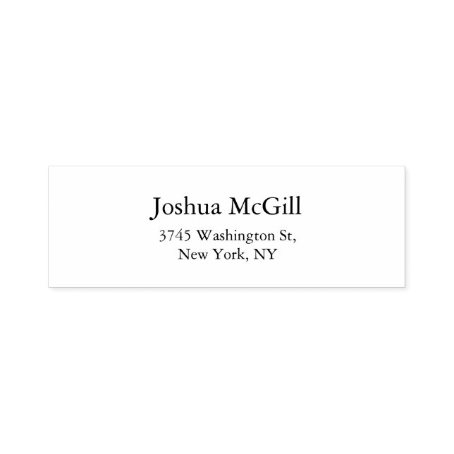 Trendy Black & White Plain Elegant Stylish Self-inking Stamp (Design)