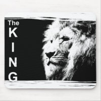 Trendy Black White Pop Art Lion Head Template