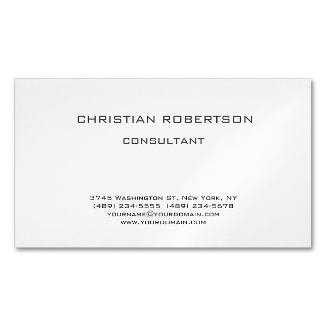 Trendy Black White Professional Chic Business Card (Front)