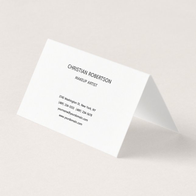 Trendy Black White Professional Stylish Modern Business Card (Front)