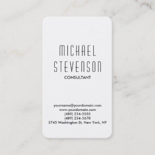 Trendy Black White Rounded Corner Business Card