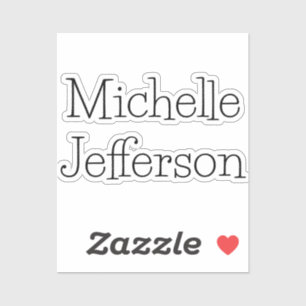 Trendy Black & White Script Name Chic