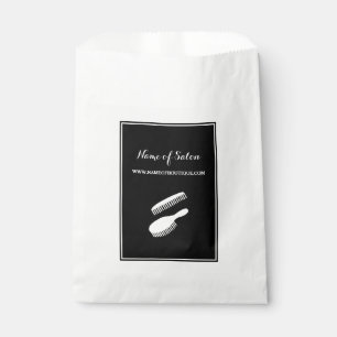 Trendy Black White Stripes Hair and Beauty Salon Favour Bags