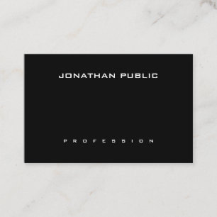 Trendy Black White Template Modern Simple Elegant Business Card