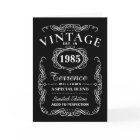 Trendy Black & White Typography Birthday