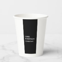Trendy black white vertical unique business card