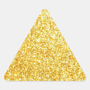 Trendy Blank Gold Glitter Template Modern Elegant Triangle Sticker