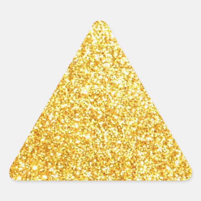 Trendy Blank Gold Glitter Template Modern Elegant Triangle Sticker (Front)