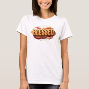 Trendy BLESSED Art Design T-Shirt