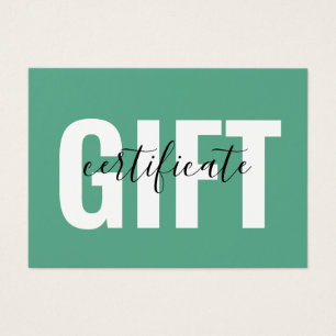 Trendy Block Colour Business Gift Certificate