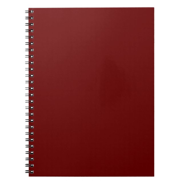 Trendy Blood Red Solid Colour | Elegant Notebook (Front)