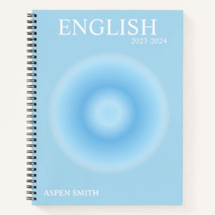 Trendy Blue Aesthetic Aura Notebook
