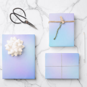 Trendy Blue and Purple Abstract Unicorn Gradient Wrapping Paper Sheet