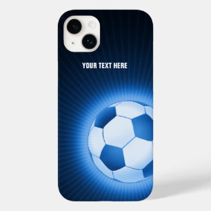 Trendy Blue Glowing Soccer   Best Sport Gifts Case-Mate iPhone 14 Plus Case