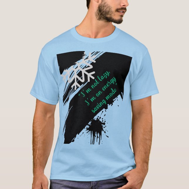 Trendy Blue Graphic T-Shirt for men (Front)