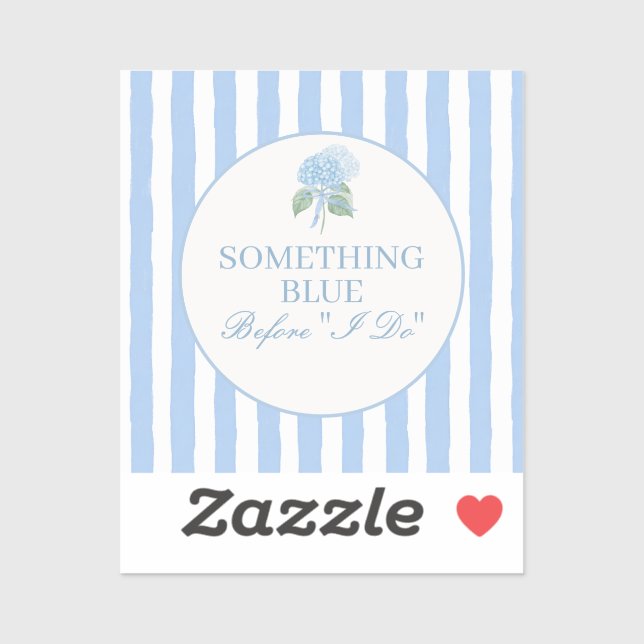 Trendy Blue Hydrangea Bridal Shower (Sheet)