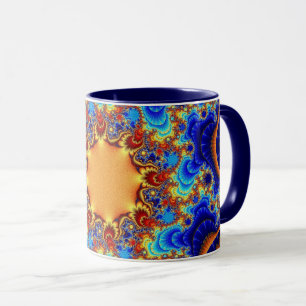 Trendy Blue, Orange and Yellow Mug