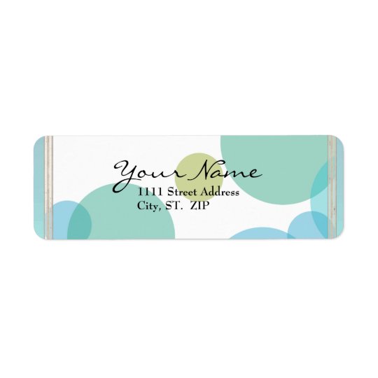 TRENDY BLUE POLKA DOT RETURN ADDRESS TEMPLATES RETURN ADDRESS LABEL