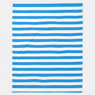 Trendy Blue White Striped Elegant Template Large Fleece Blanket
