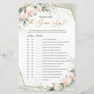 Trendy blush and gold frame What did the groom say