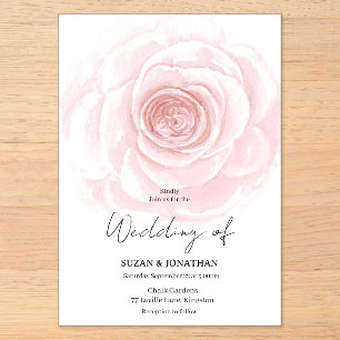 Trendy Blush Boho Wedding Invitation