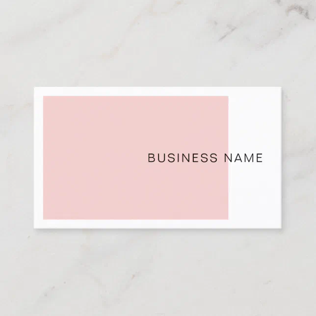 Trendy Blush Pink Elegant Company Modern Simple Business Card | Zazzle