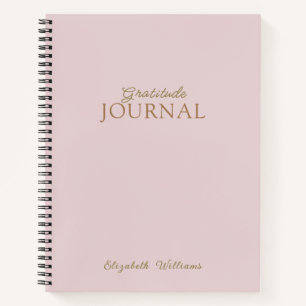 Trendy Blush Pink  Gratitude Name Notebook