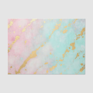 Trendy Blush Pink Soft Mint Gold Luxury Collection Tissue Paper