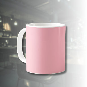 Trendy Blush Pink Solid Colour   Classic Elegant Coffee Mug