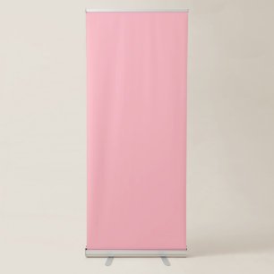 Trendy Blush Pink Solid Colour Classic Elegant Retractable Banner