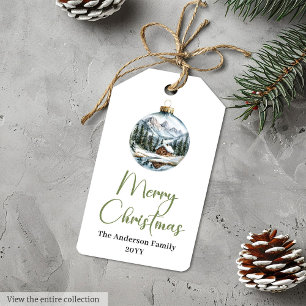 Trendy Bohemian Rustic Holiday Season Gift Tag