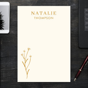 Trendy Boho Chic Custom Mustard Yellow Customized Post-it Notes