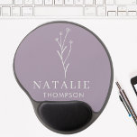 Trendy Boho Chic Lilac Lavender Personalised Gel Mouse Mat<br><div class="desc">Elevate your workspace with our stunning Trendy Boho Chic Lilac Lavender Personalised Gel Mouse Pad, where practicality meets personalised elegance. Crafted with your comfort in mind, this mouse pad features a built-in wrist rest, providing ergonomic support for those long hours at the desk. Whether it's a gift for your boss,...</div>