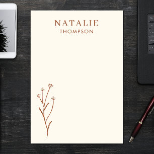 Trendy Boho Chic Terracotta Cool Personalised Post-it Notes